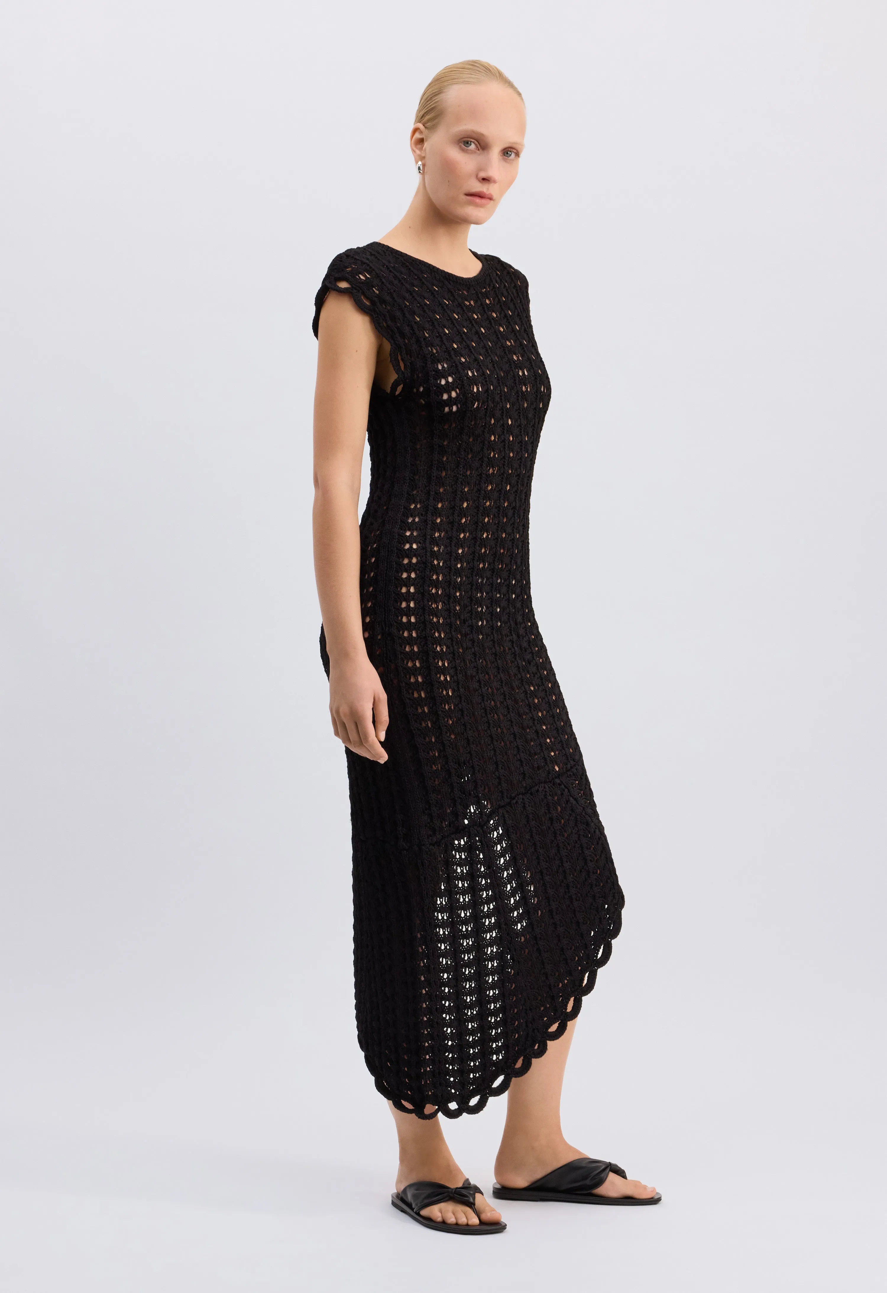 MALENA Ruffled crochet dress sold by Loulou De Saison product image thumbnail 3