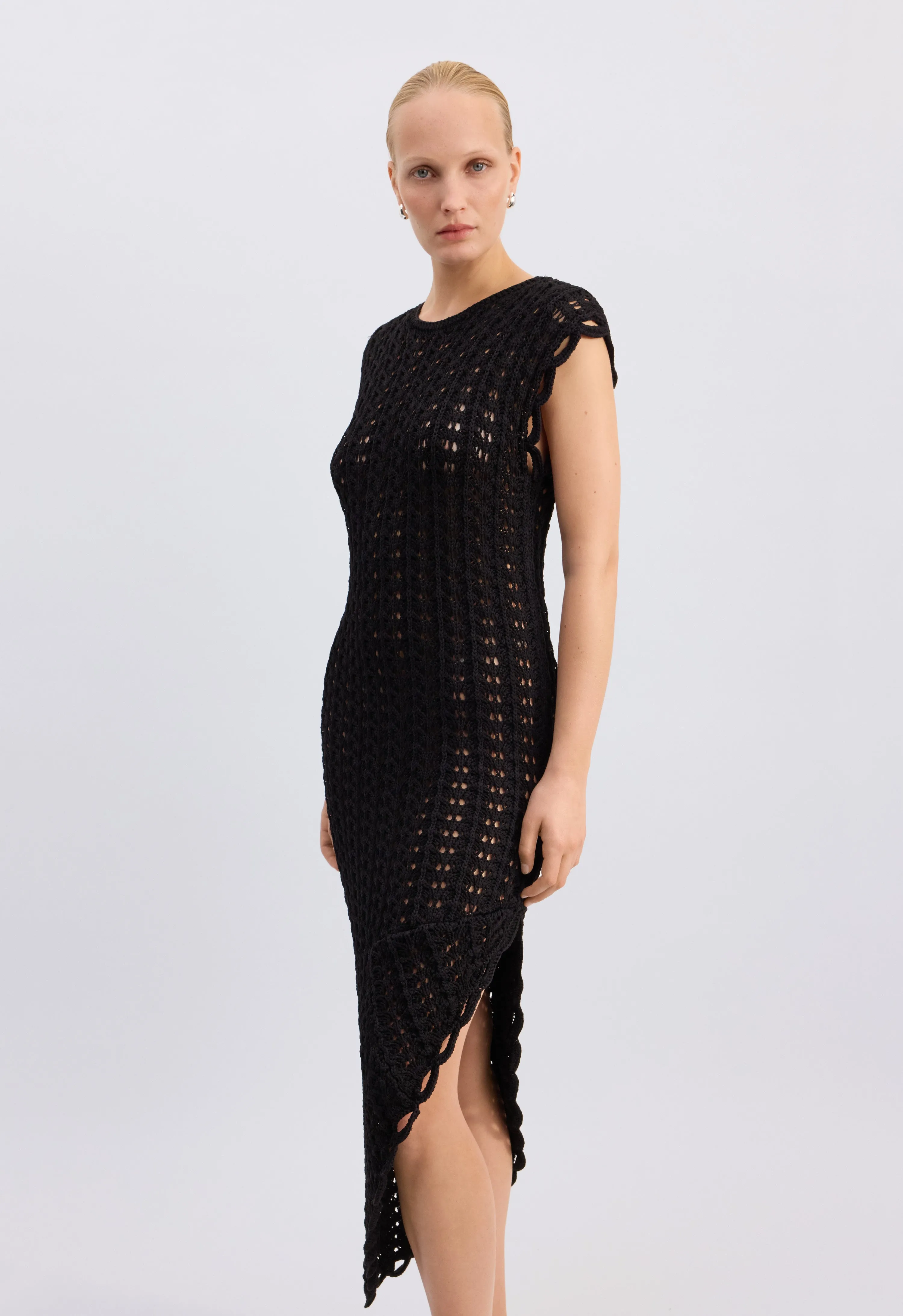 MALENA Ruffled crochet dress sold by Loulou De Saison product image thumbnail 4