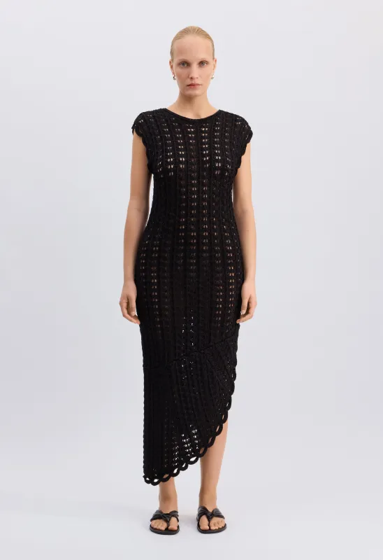 MALENA Ruffled crochet dress made by Loulou De Saison
