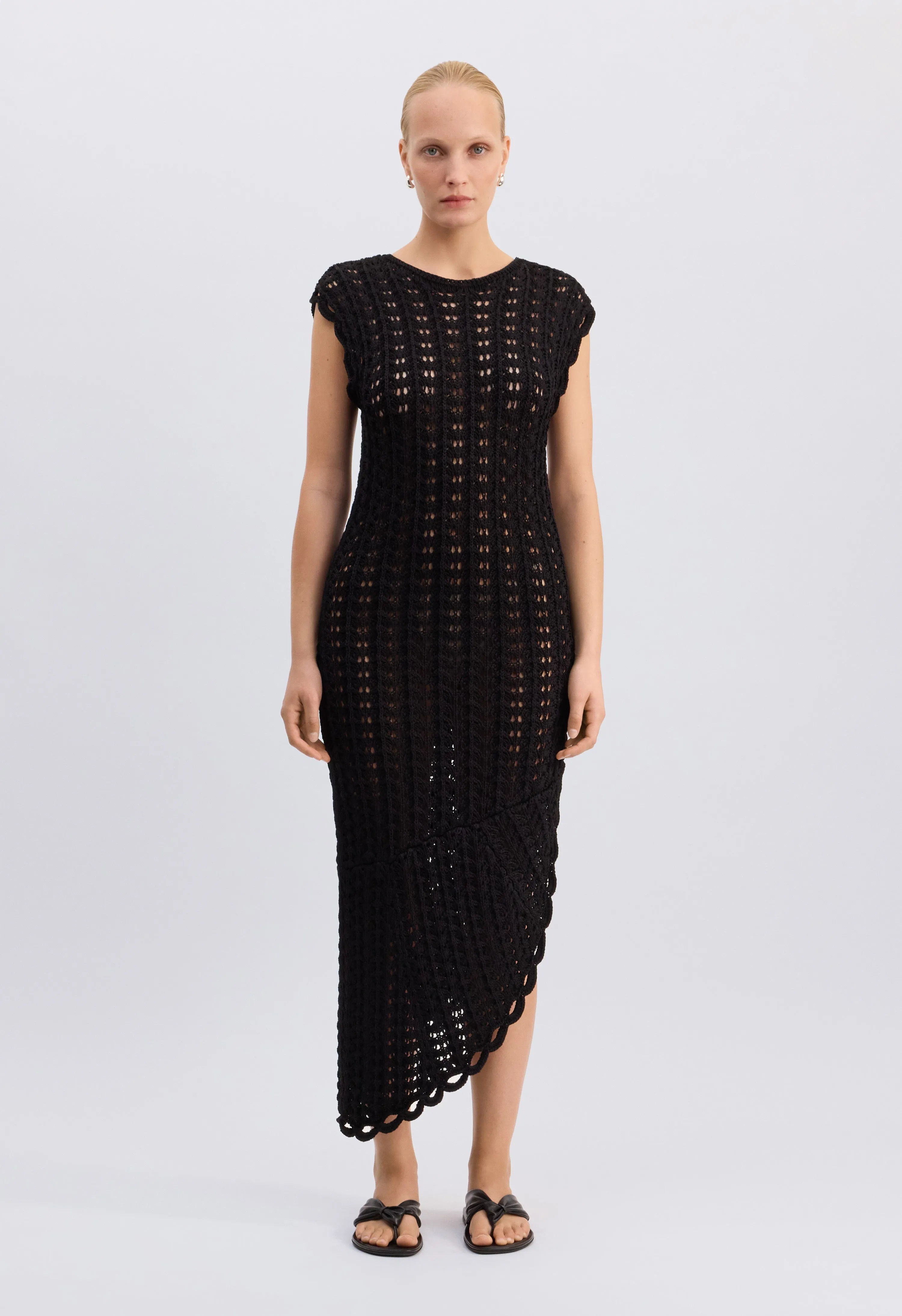 MALENA Ruffled crochet dress sold by Loulou De Saison