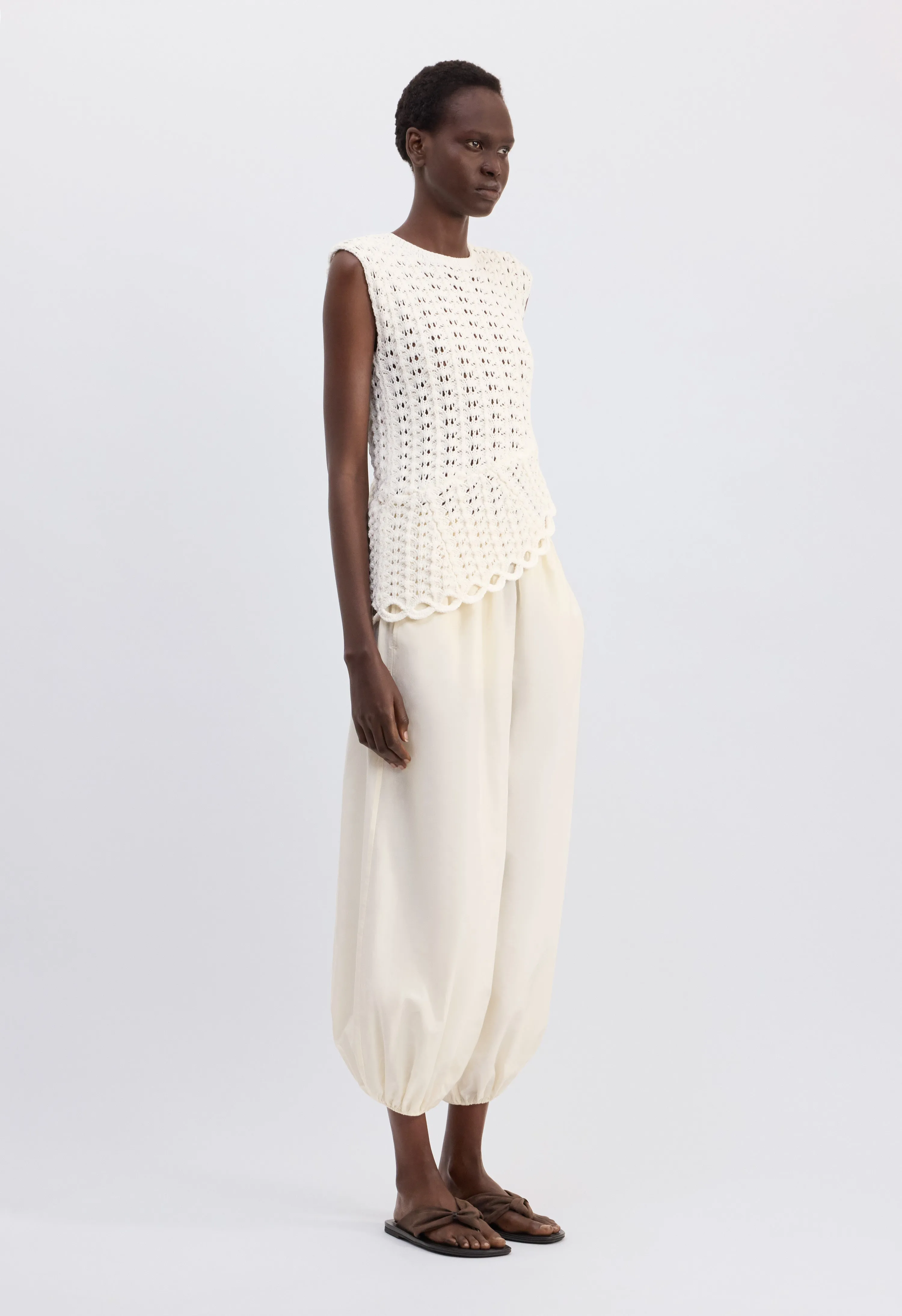 SAEZ Ruffled crochet top sold by Loulou De Saison product image thumbnail 3