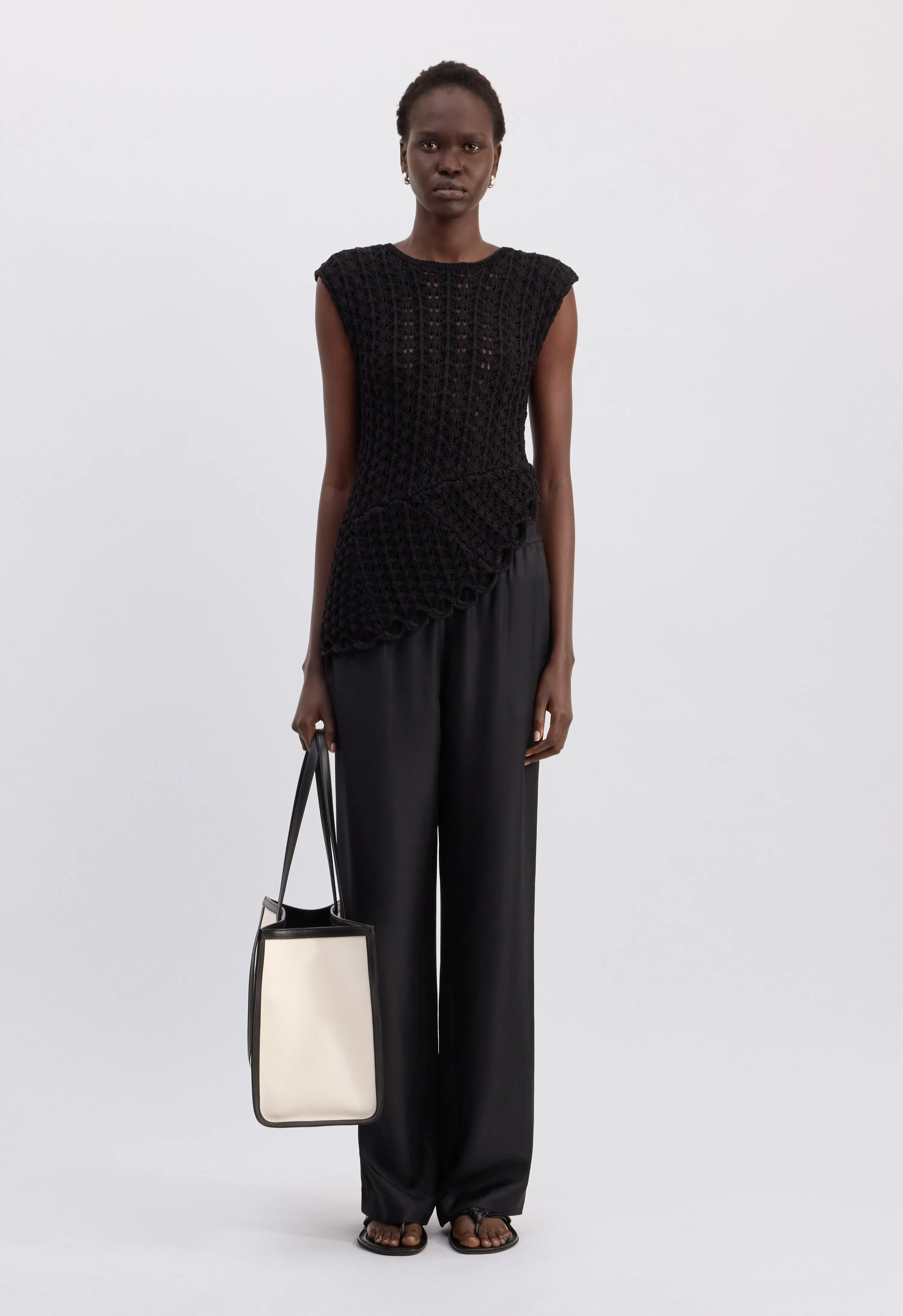 SAEZ Ruffled crochet top sold by Loulou De Saison