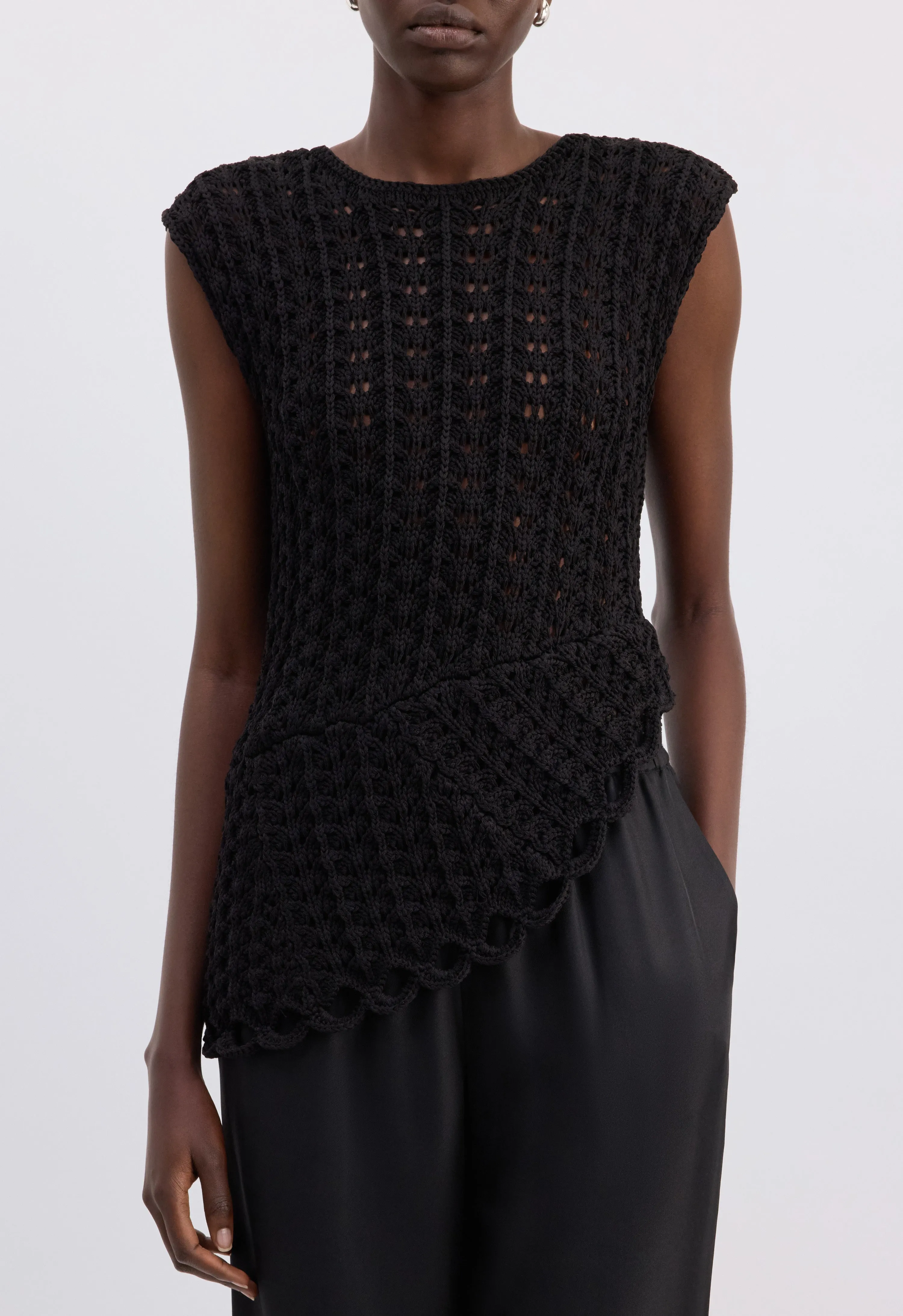 SAEZ Ruffled crochet top sold by Loulou De Saison product image thumbnail 4