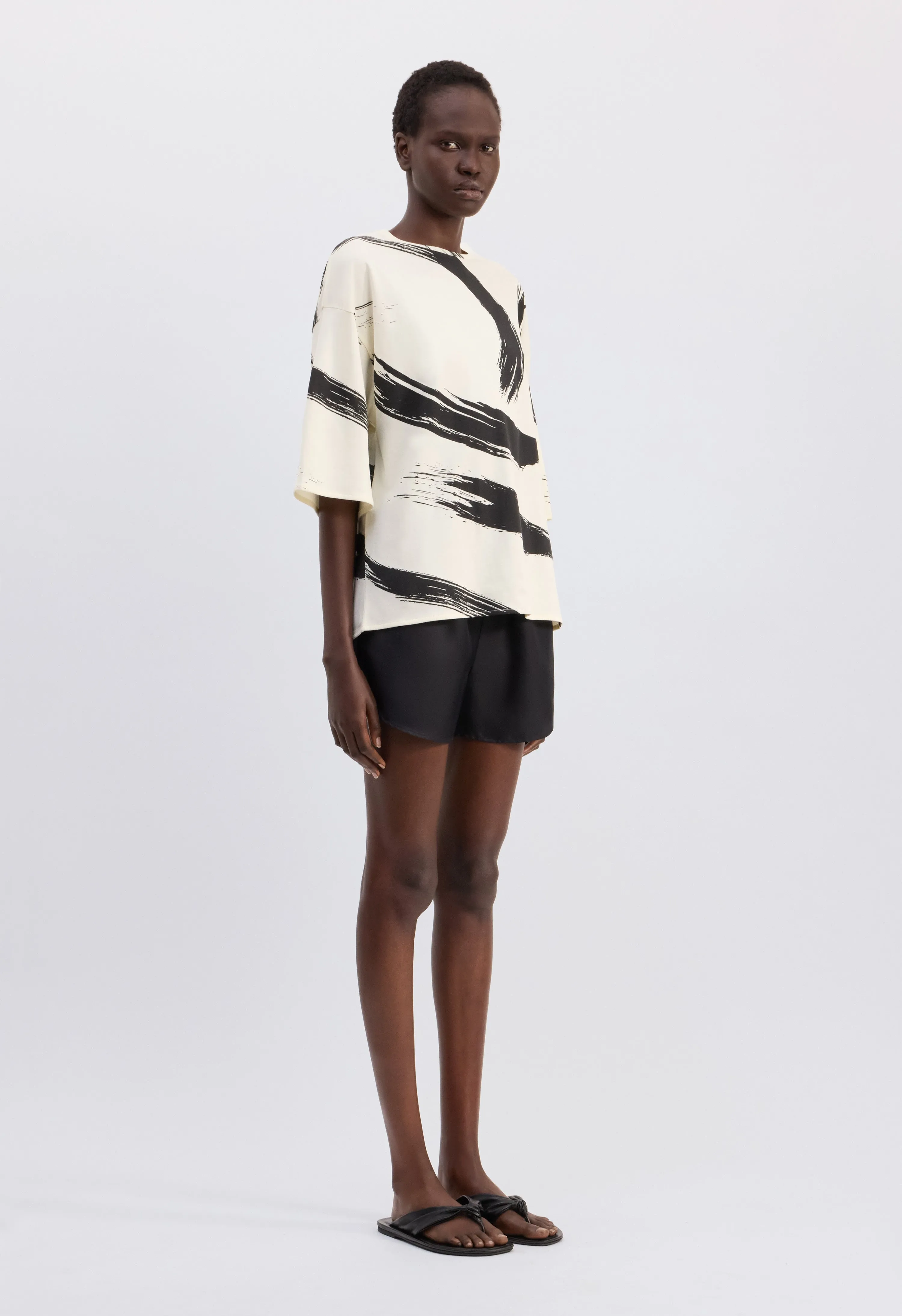 HALBER Printed Supima cotton t-shirt sold by Loulou De Saison product image thumbnail 3