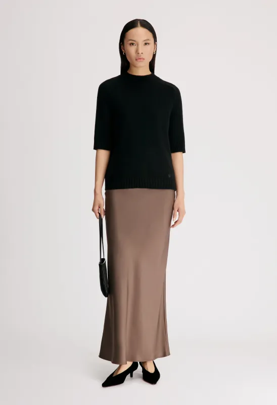 RUTH Stand collar cashmere top made by Loulou De Saison