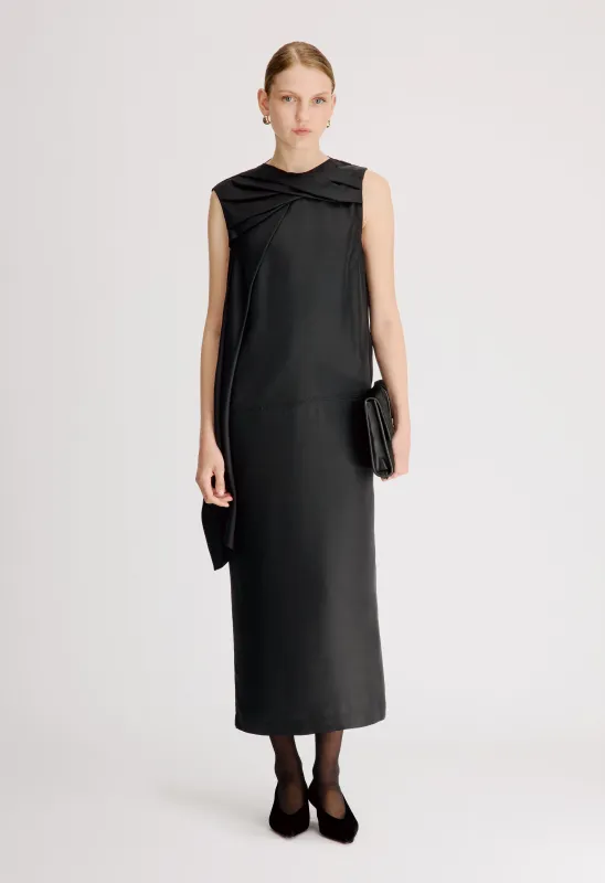 IZIA Silk twill dress made by Loulou De Saison