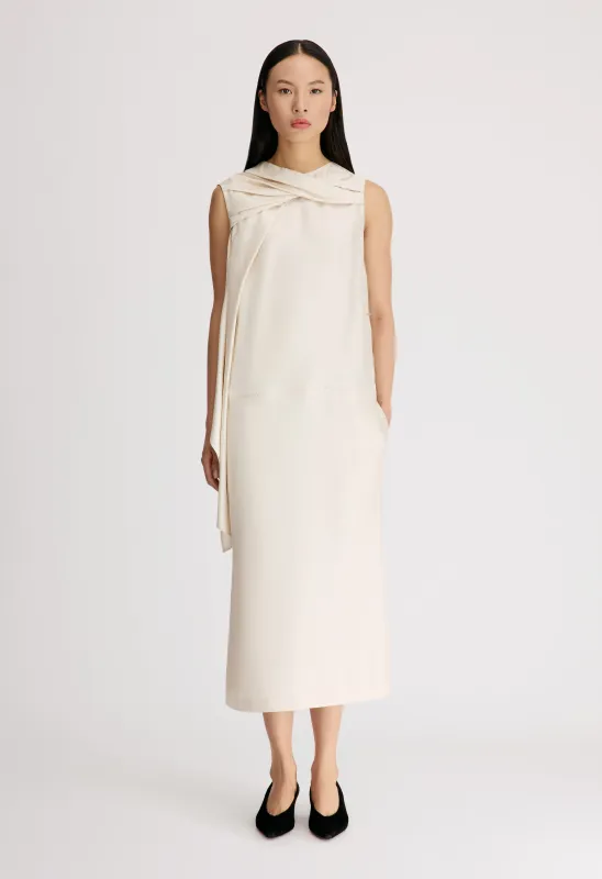 IZIA Silk twill dress made by Loulou De Saison
