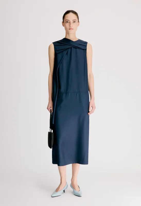 IZIA Silk twill dress made by Loulou De Saison