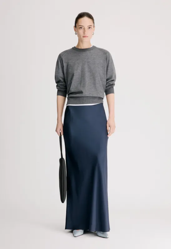 ELI Silk twill maxi skirt made by Loulou De Saison