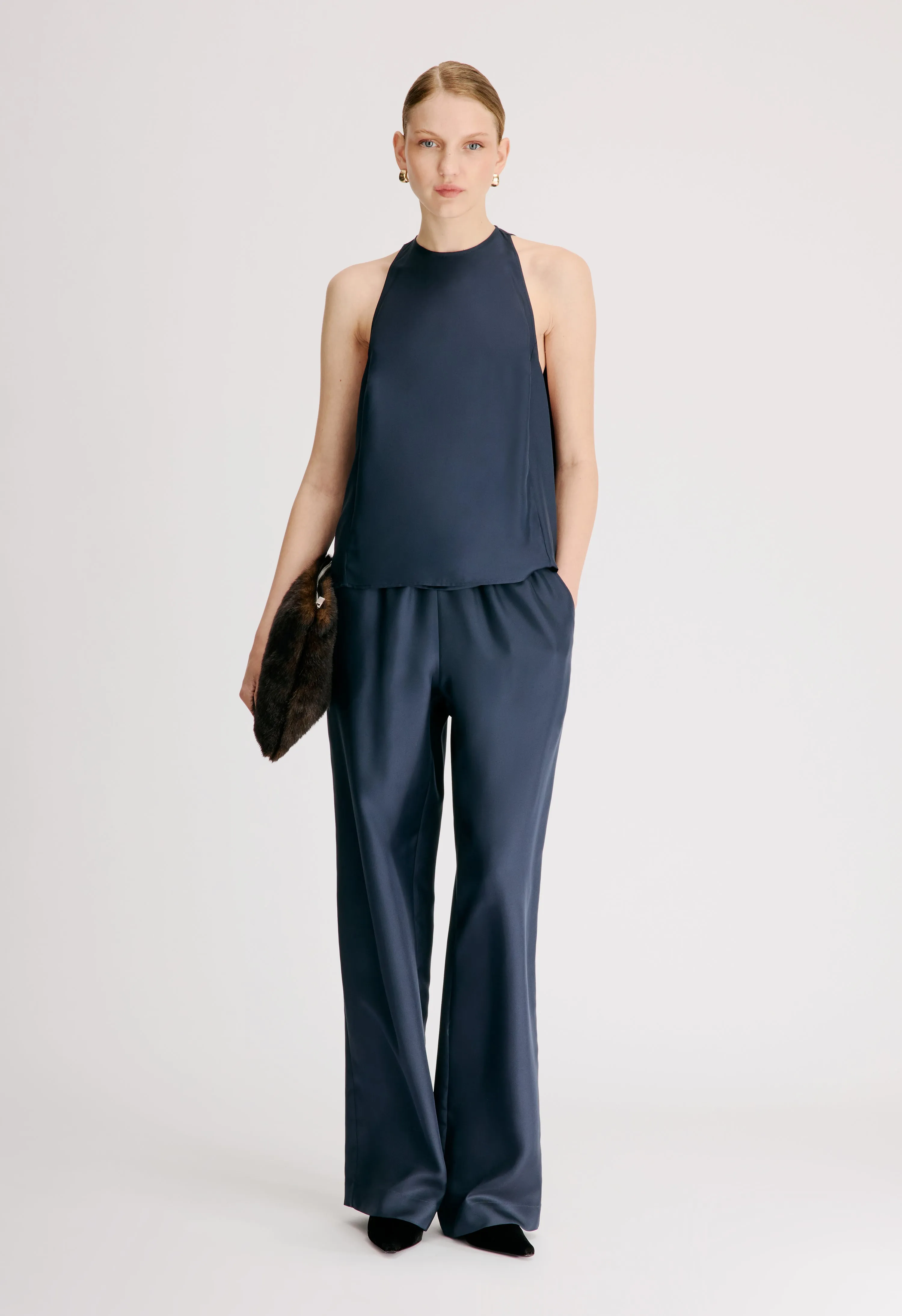 CAMI Silk twill cape top sold by Loulou De Saison