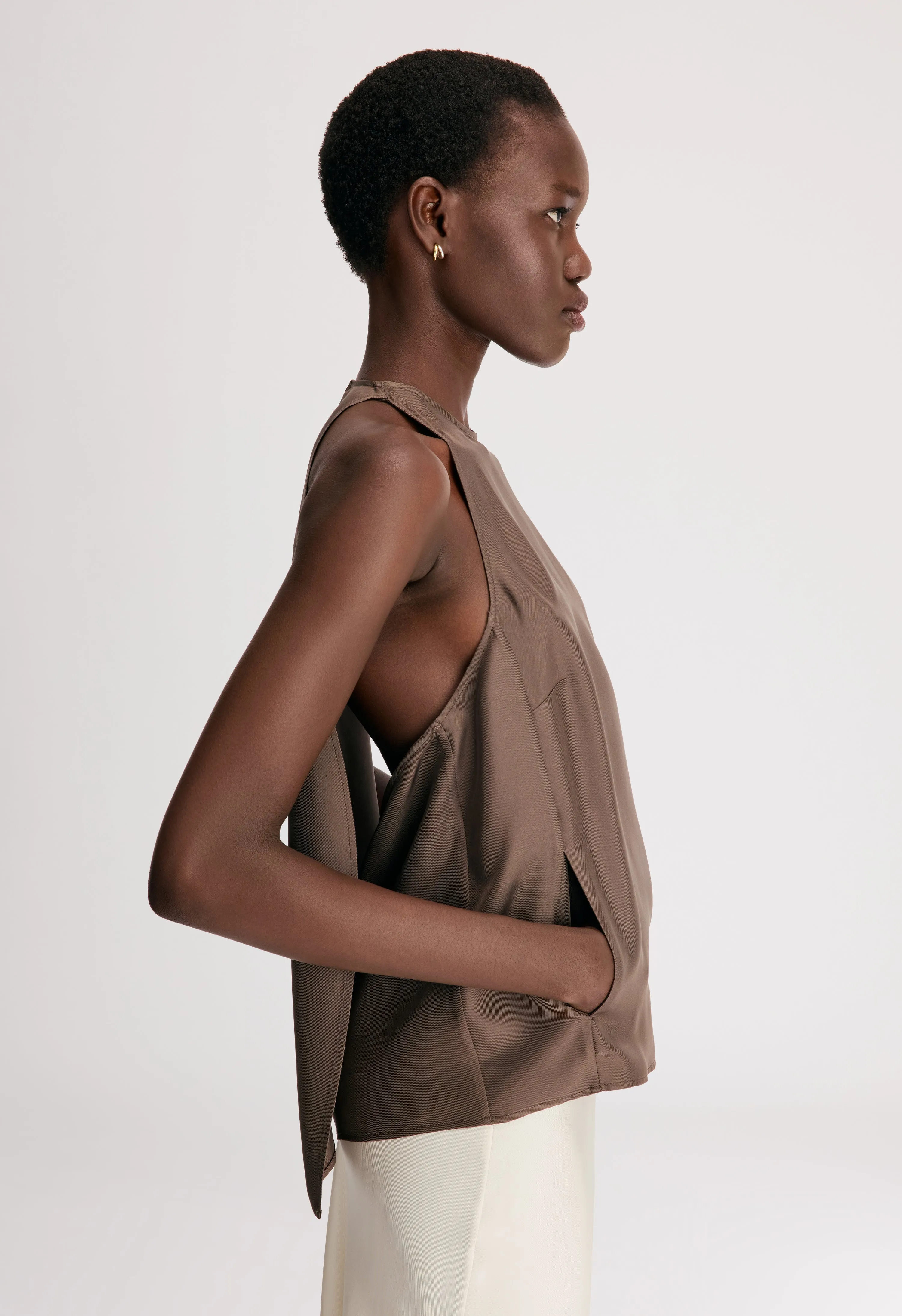 CAMI Silk twill cape top sold by Loulou De Saison product image thumbnail 4
