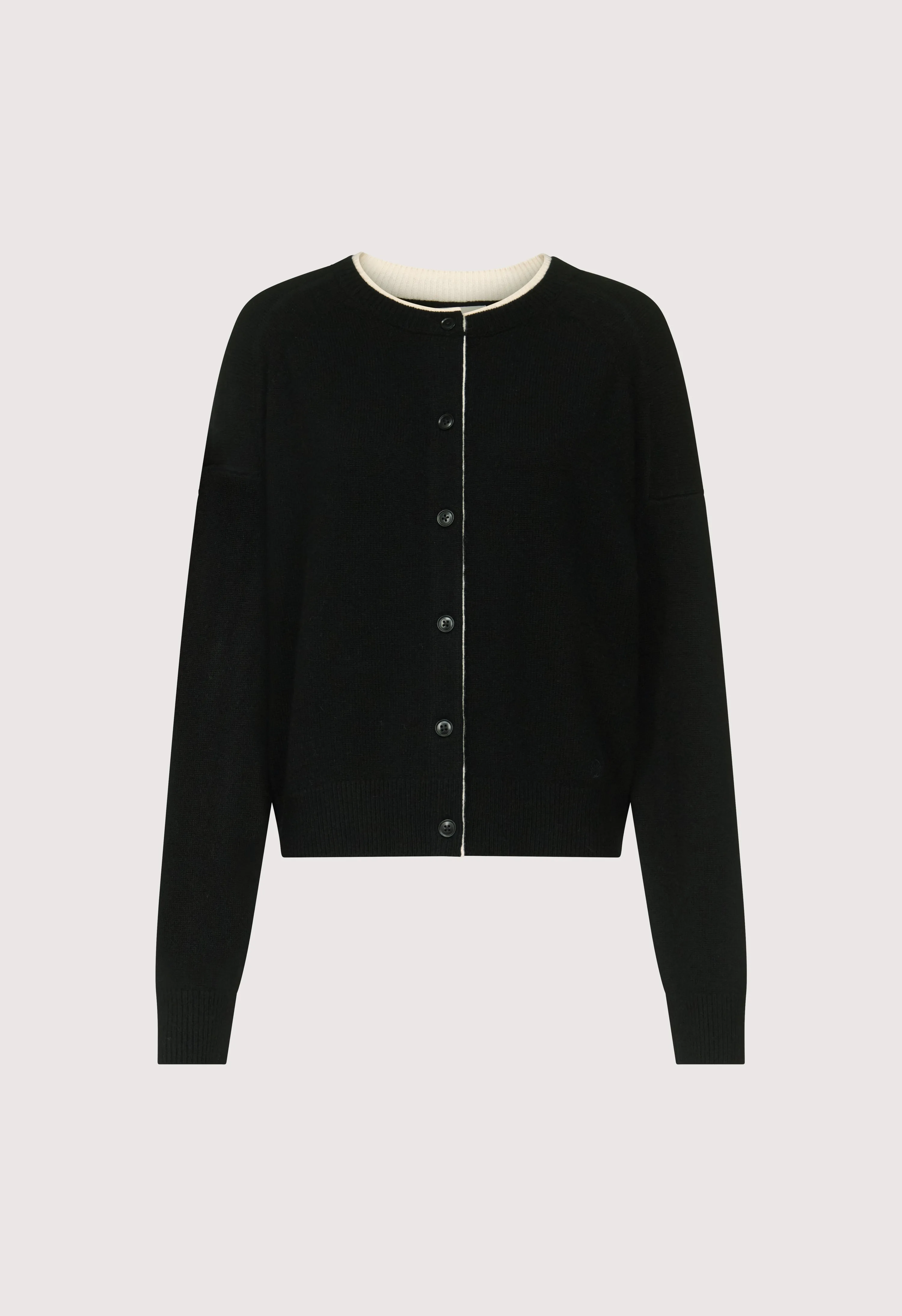 NICOLA Bicolor cashmere cardigan sold by Loulou De Saison product image thumbnail 2