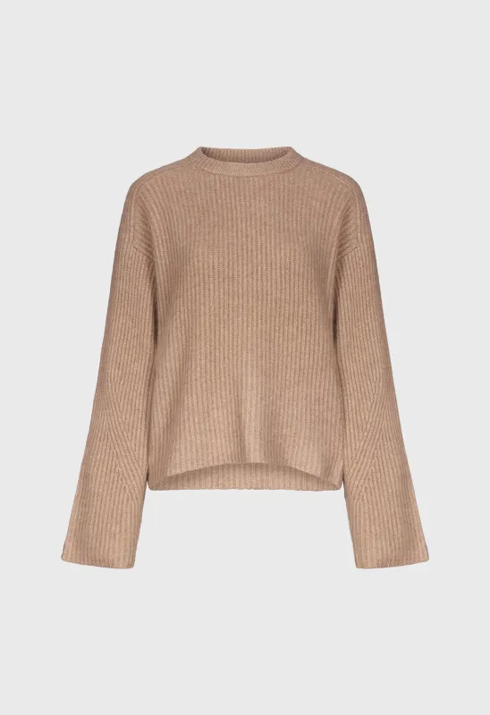 AXEL LDS Ribbed cashmere sweater made by Loulou De Saison