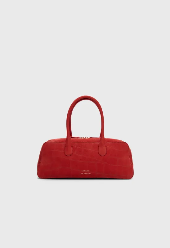 MAWI Embossed nubuck rectangular handbag made by Loulou De Saison