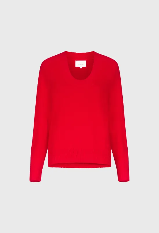 BAJI U neck cashmere sweater made by Loulou De Saison