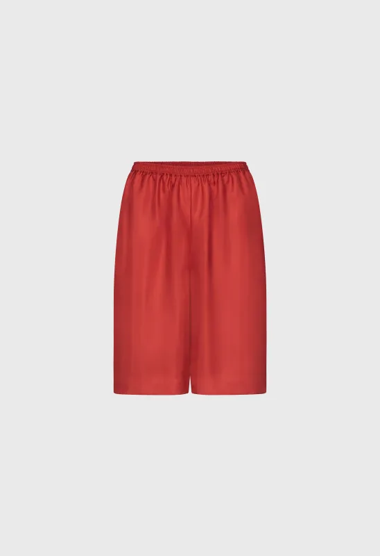 ZINIA LDS Silk twill bermuda made by Loulou De Saison