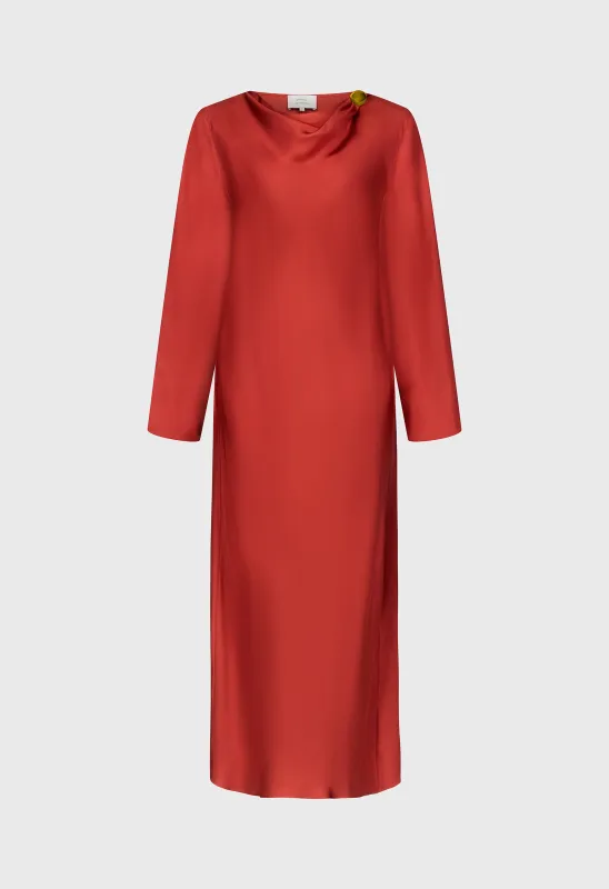 ZOYA Silk twill dress made by Loulou De Saison