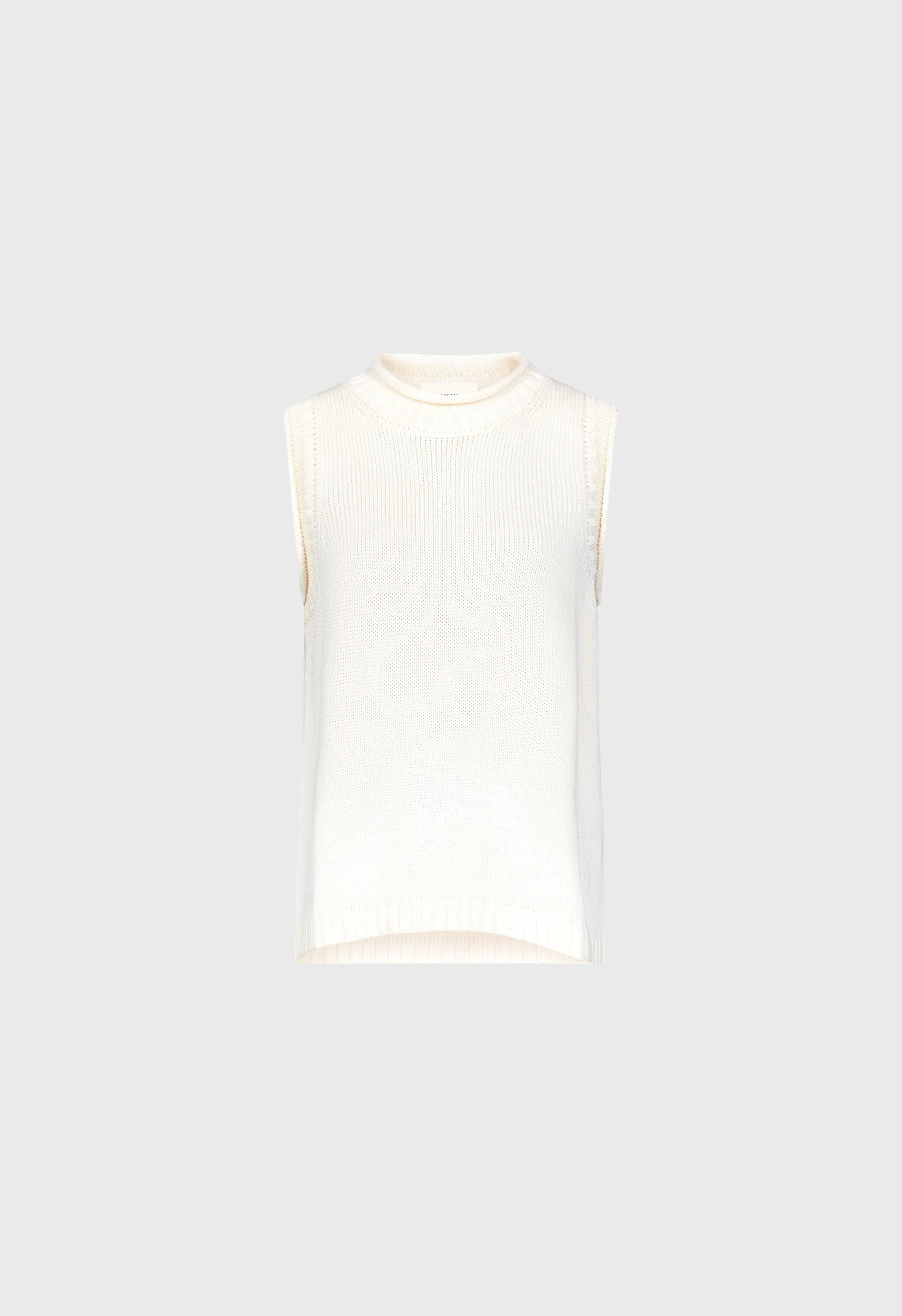 EFFY Silk linen blend sleeveless sweater sold by Loulou De Saison