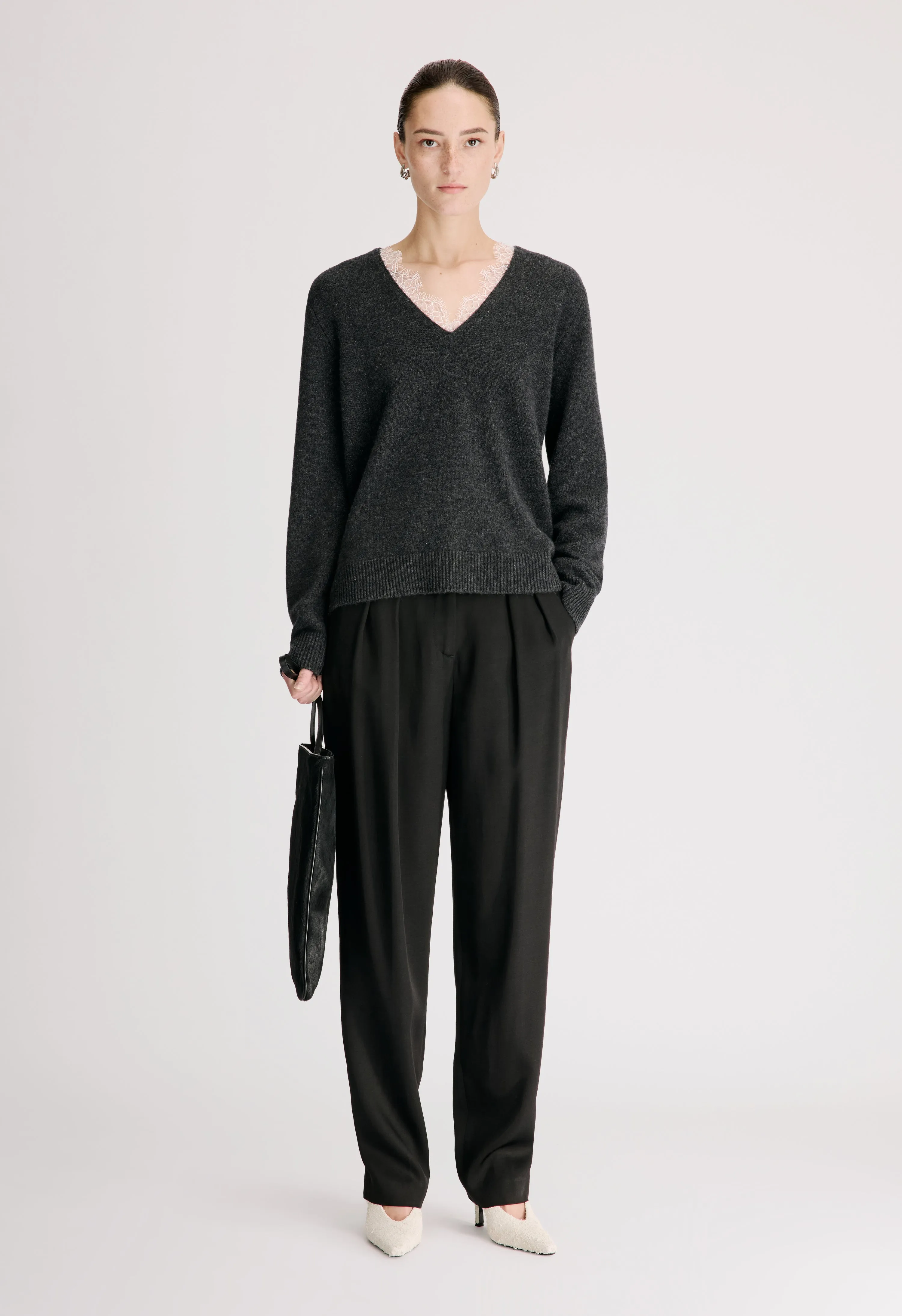 LEYLA Lace trim sweater sold by Loulou De Saison