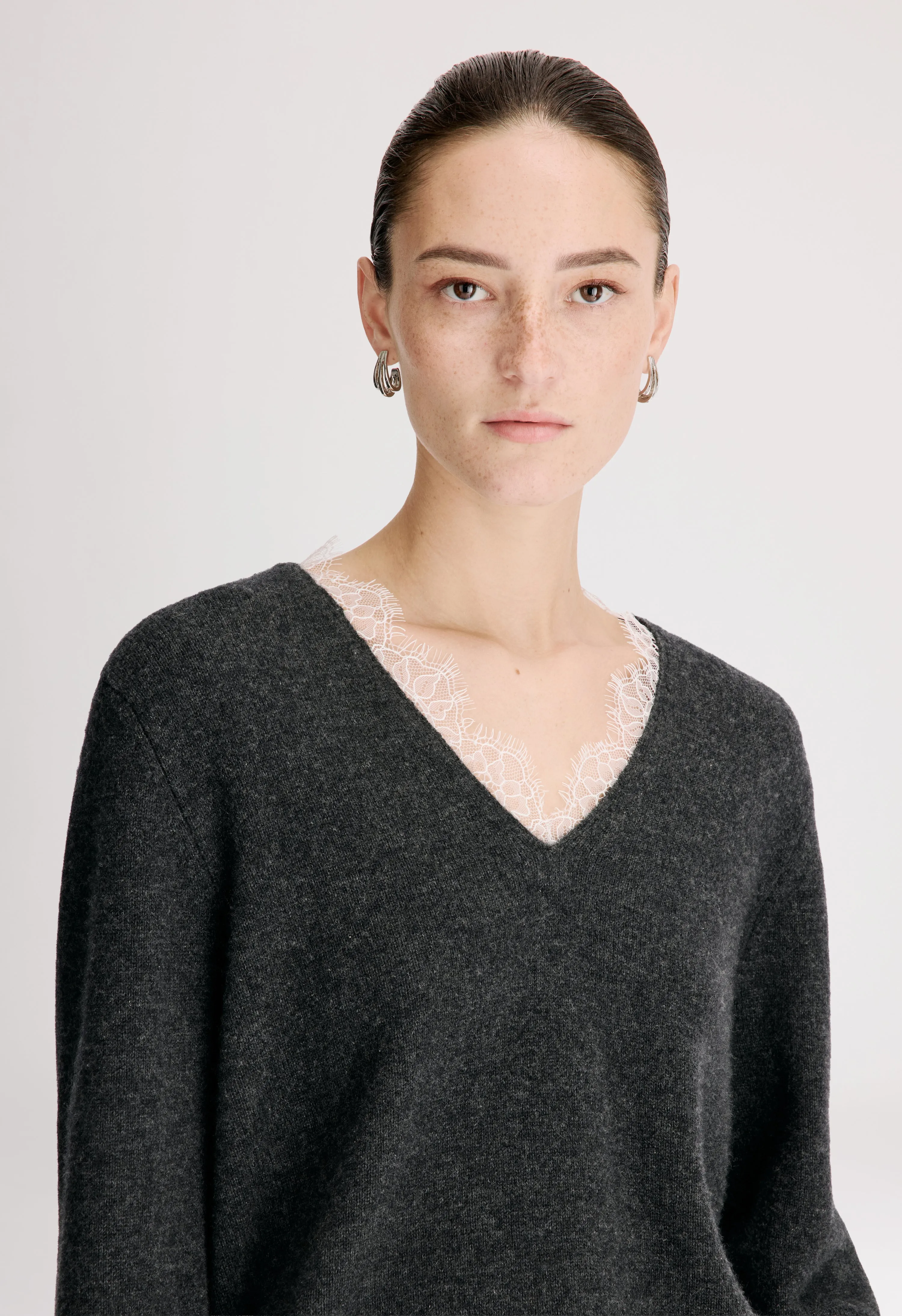 LEYLA Lace trim sweater sold by Loulou De Saison product image thumbnail 4