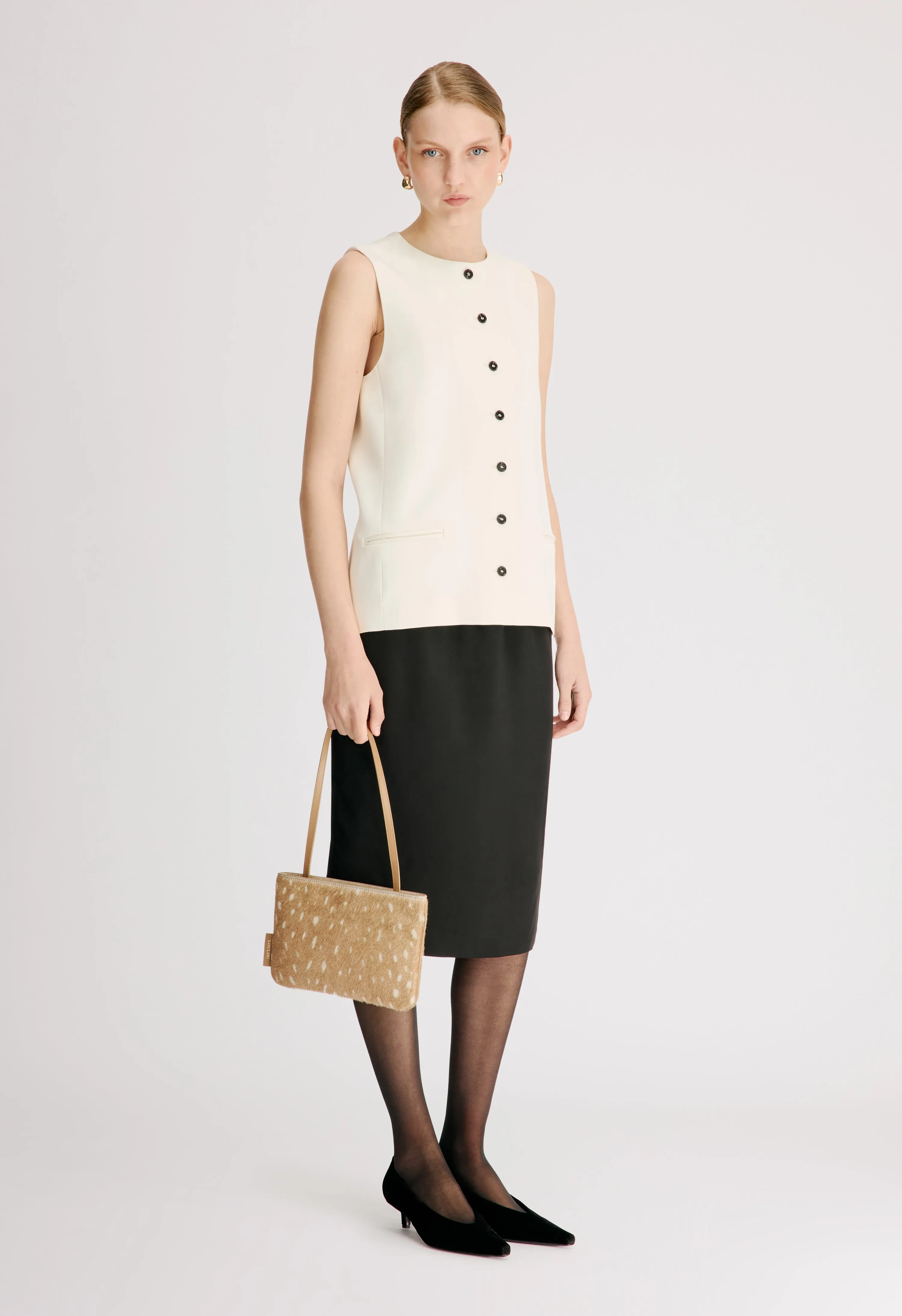 JANE Buttoned waistcoat sold by Loulou De Saison product image thumbnail 3