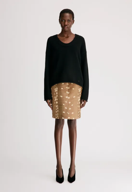 DERRY LDS U neck cashmere sweater made by Loulou De Saison