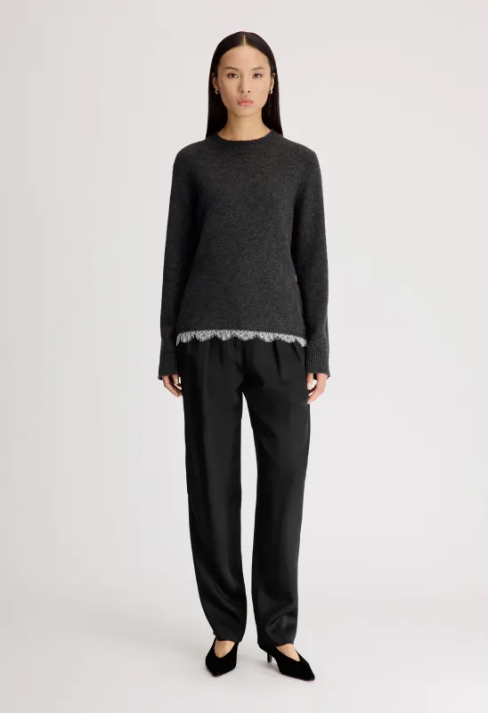 ARVO Lace trim sweater made by Loulou De Saison