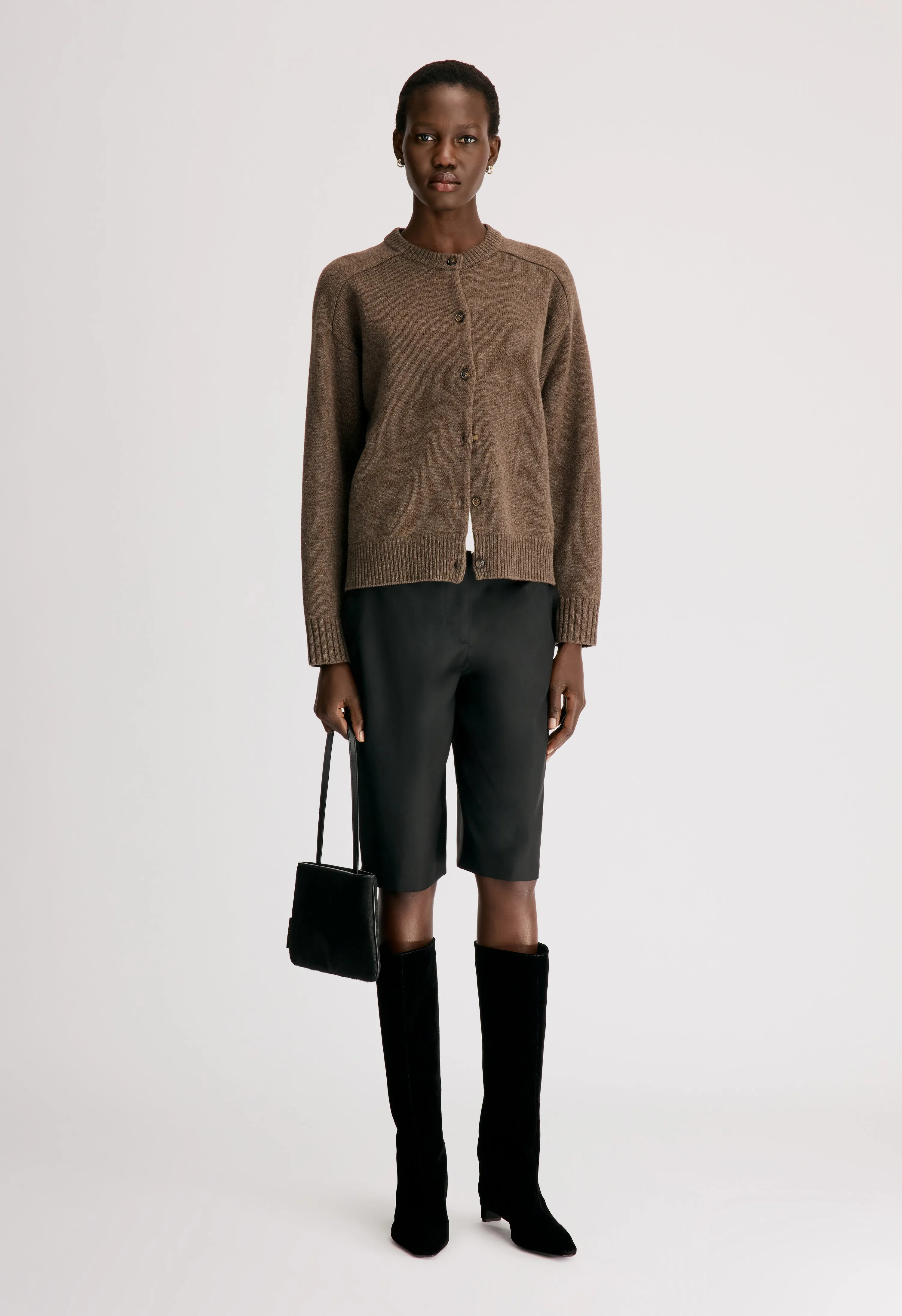AIDAR LDS Wool cashmere blend cardigan sold by Loulou De Saison