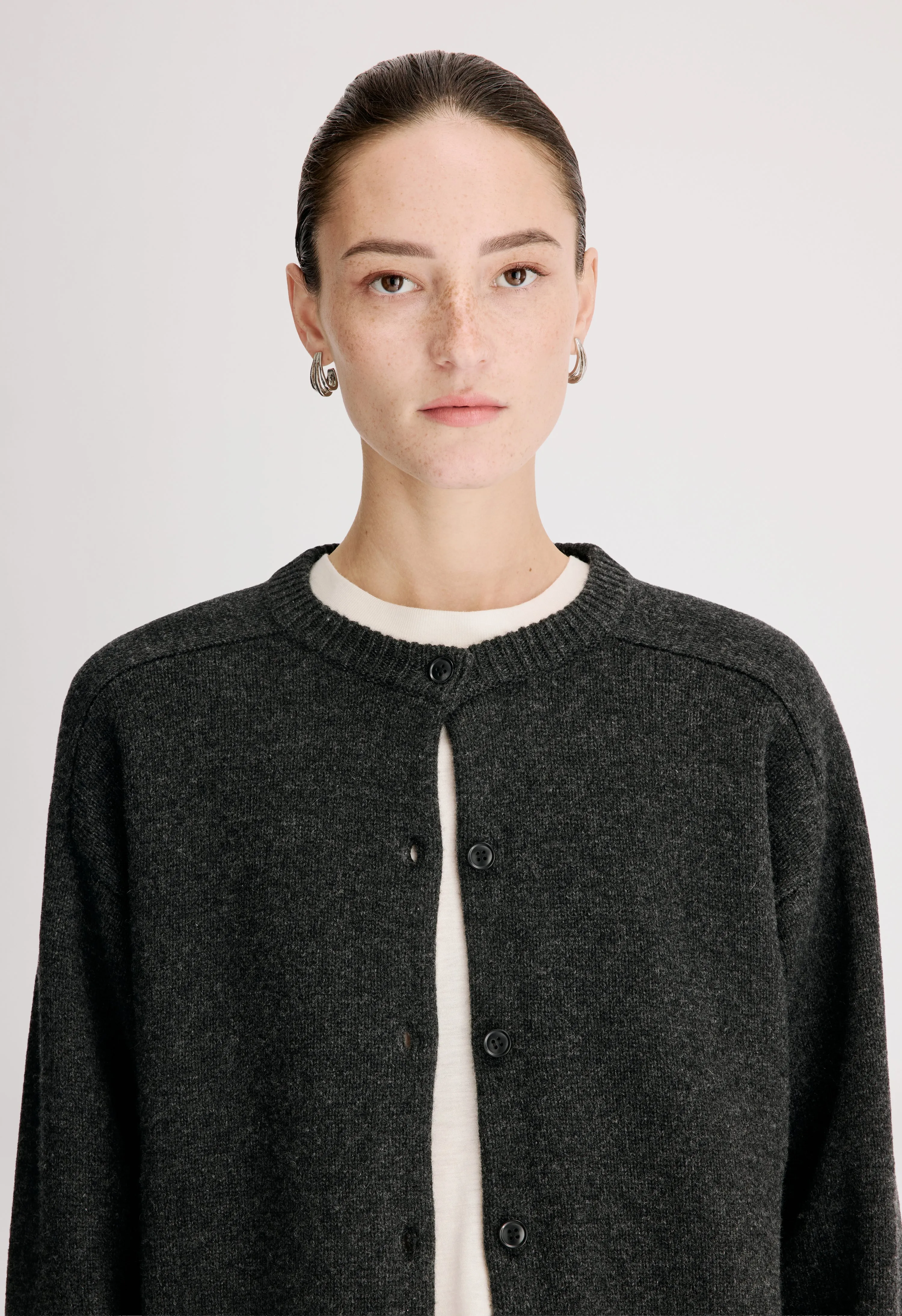 AIDAR LDS Wool cashmere blend cardigan sold by Loulou De Saison product image thumbnail 4