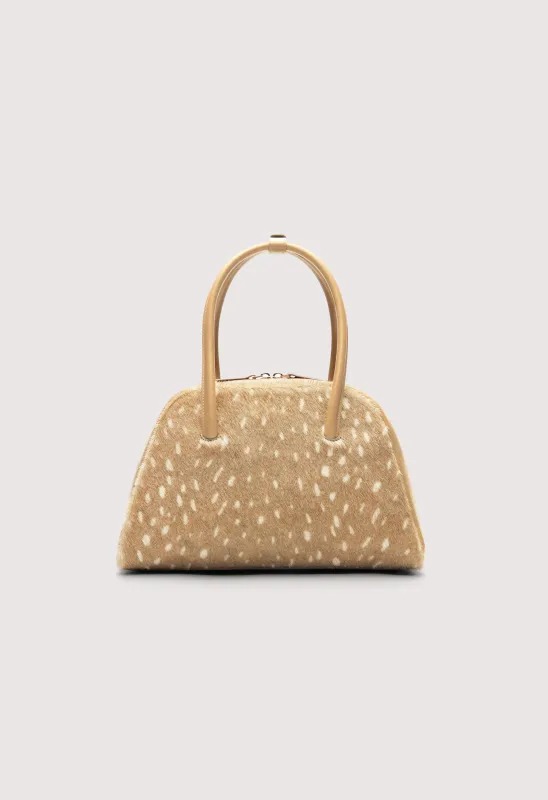 KASPAR Deer print pony-effect leather bag made by Loulou De Saison