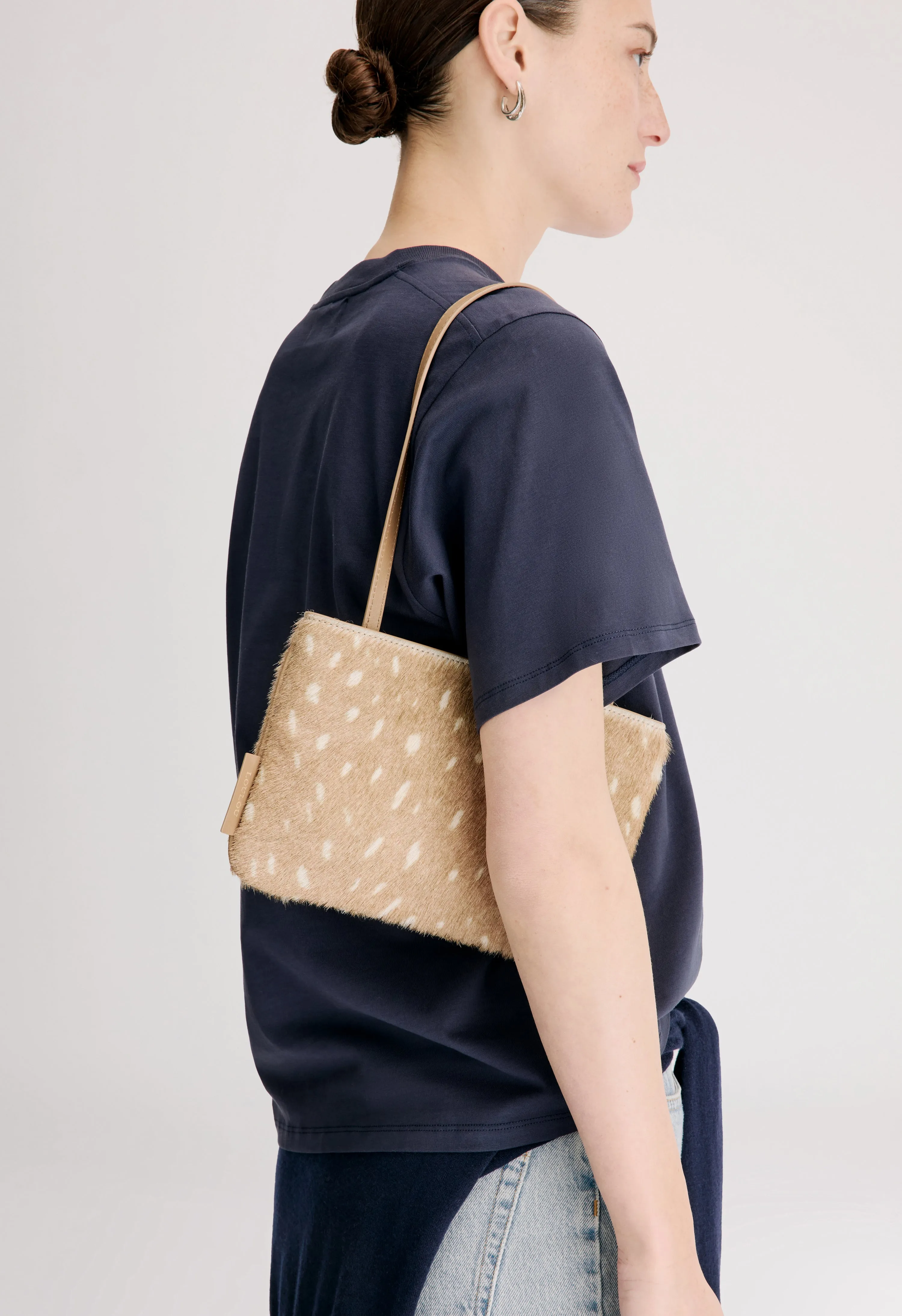 ENID Small deer print pony-effect baguette bag sold by Loulou De Saison product image thumbnail 2