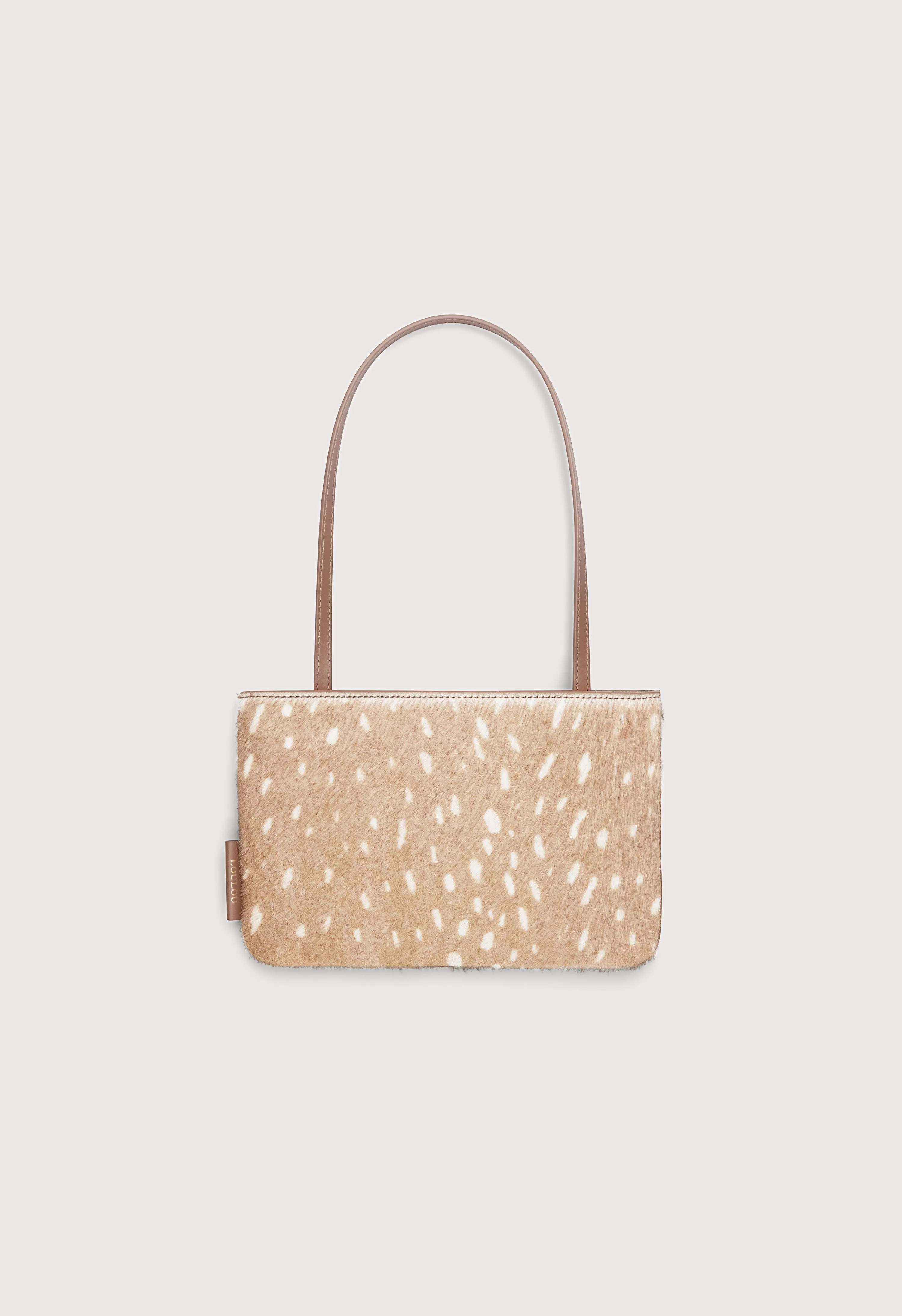 ENID Small deer print pony-effect baguette bag sold by Loulou De Saison
