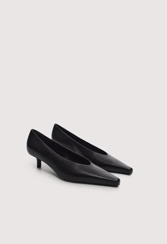 ALANI Calf leather kitten heels made by Loulou De Saison