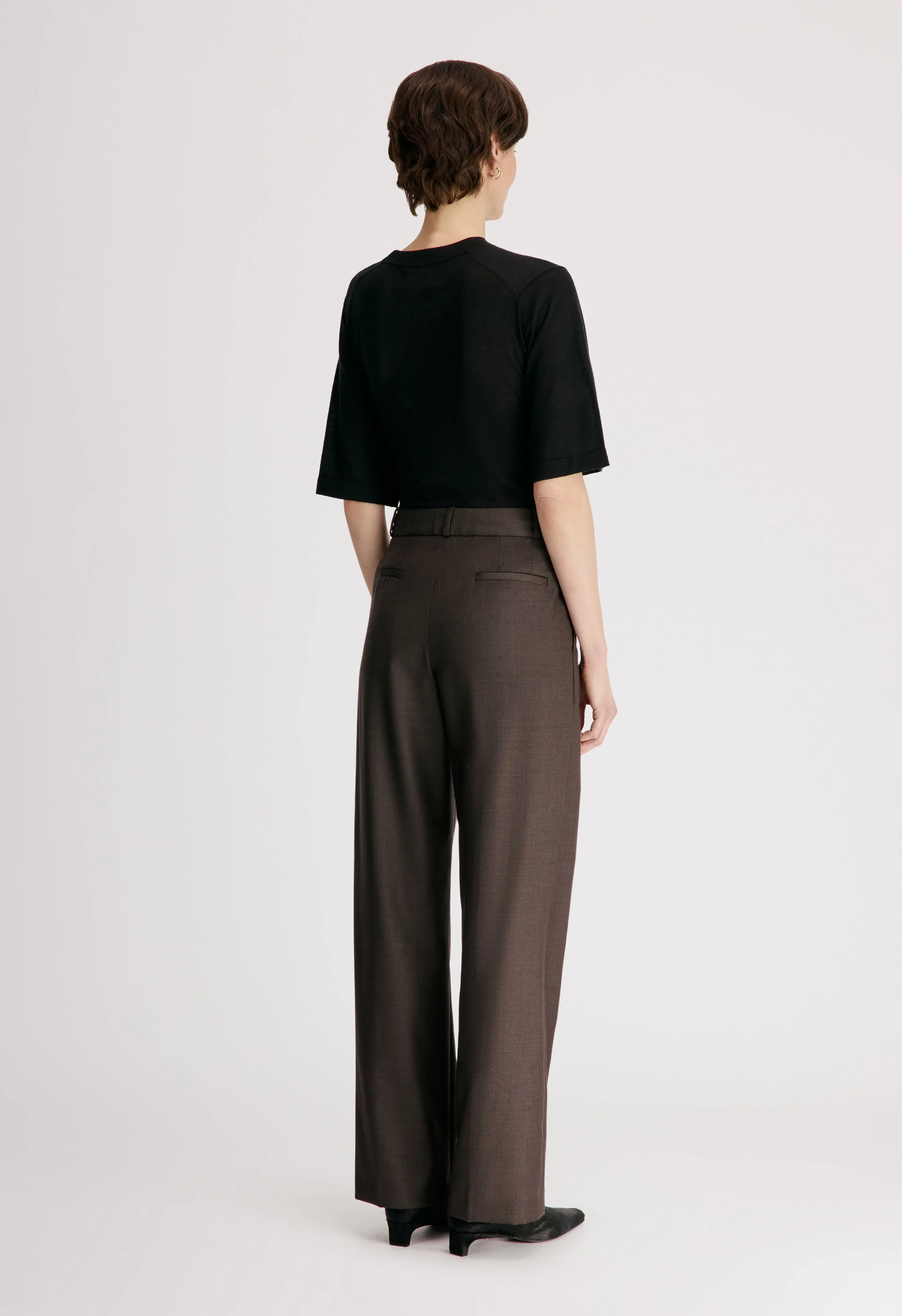 SBIRU LDS Virgin wool pleated trousers sold by Loulou De Saison product image thumbnail 5