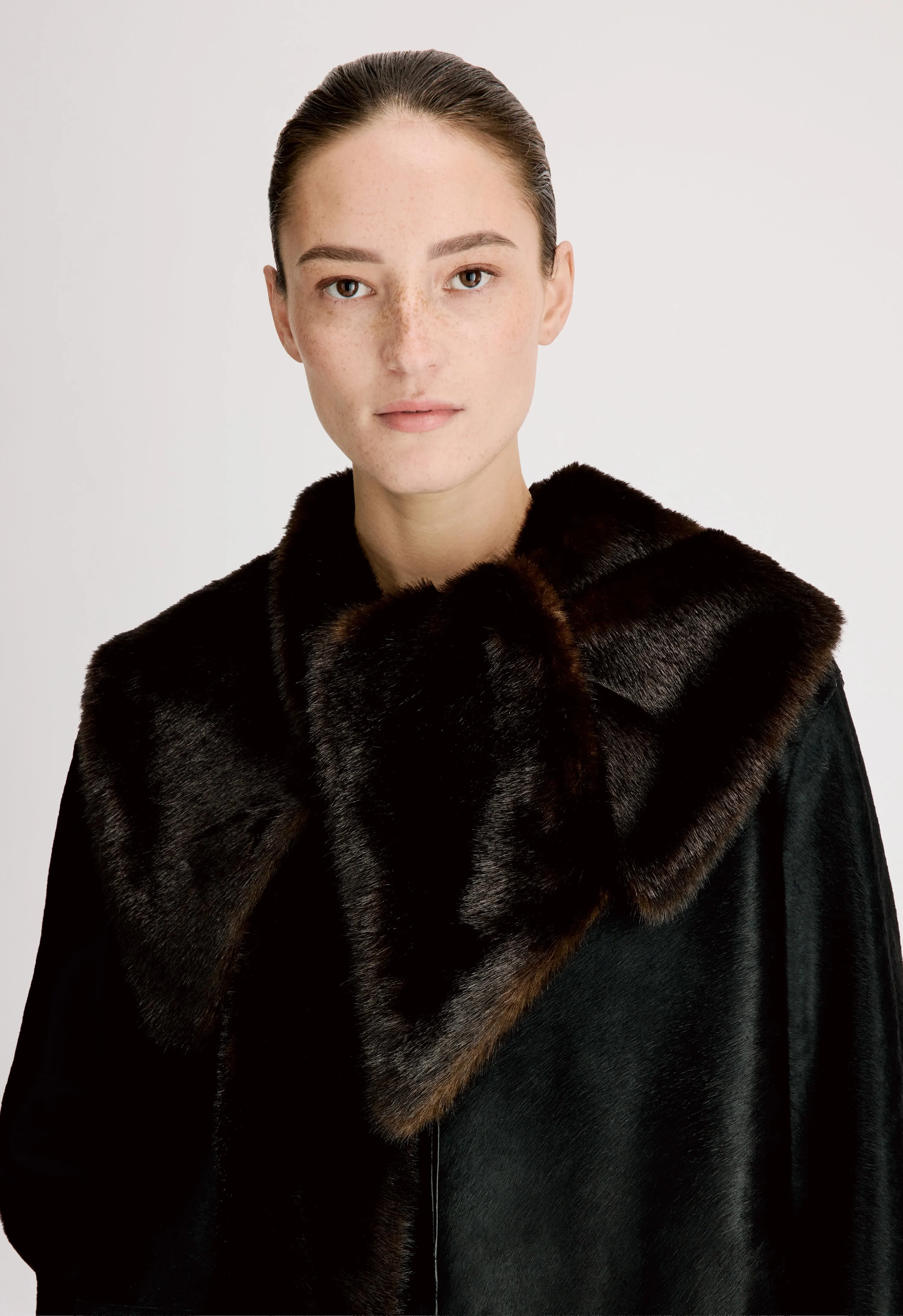 LOTTA Pony-effect leather coat sold by Loulou De Saison product image thumbnail 4