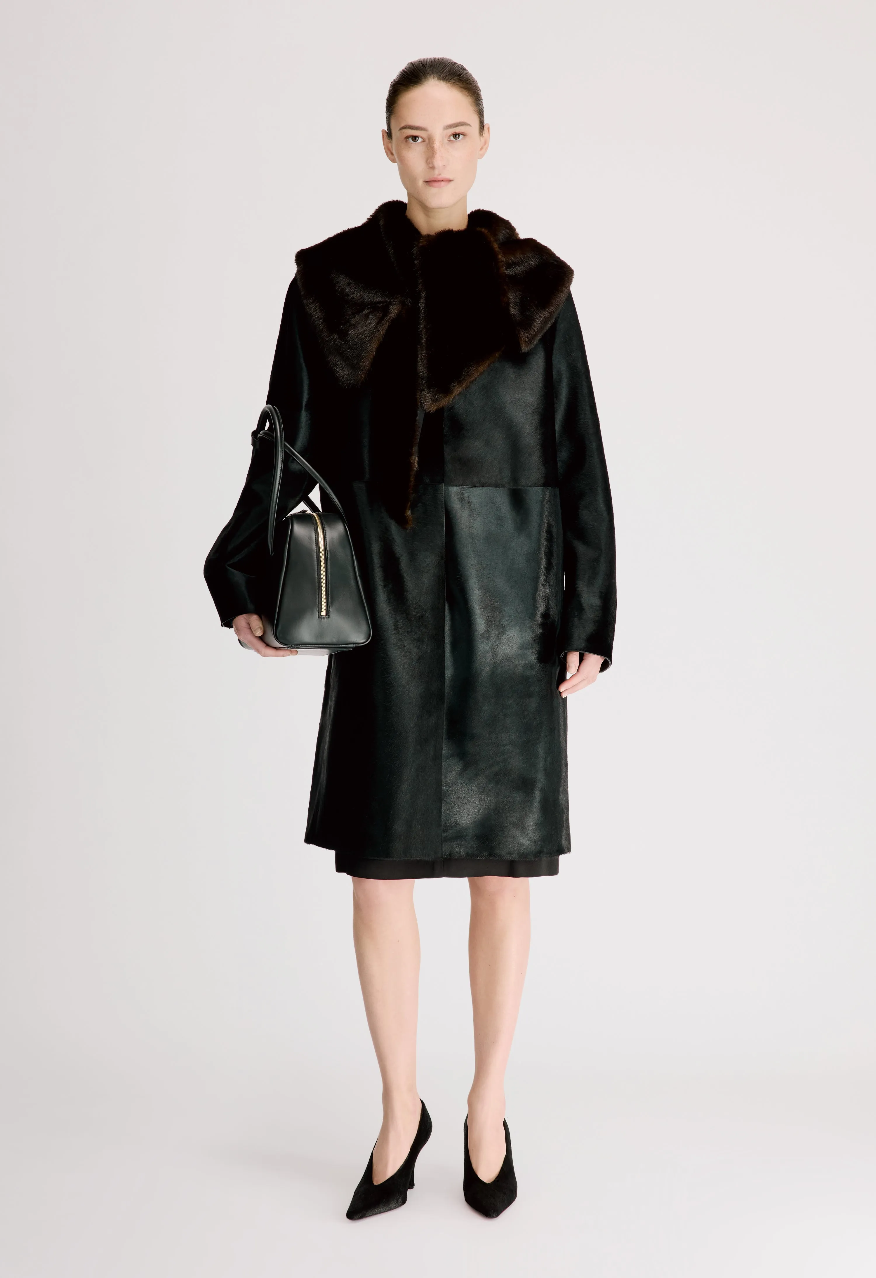 LOTTA Pony-effect leather coat sold by Loulou De Saison