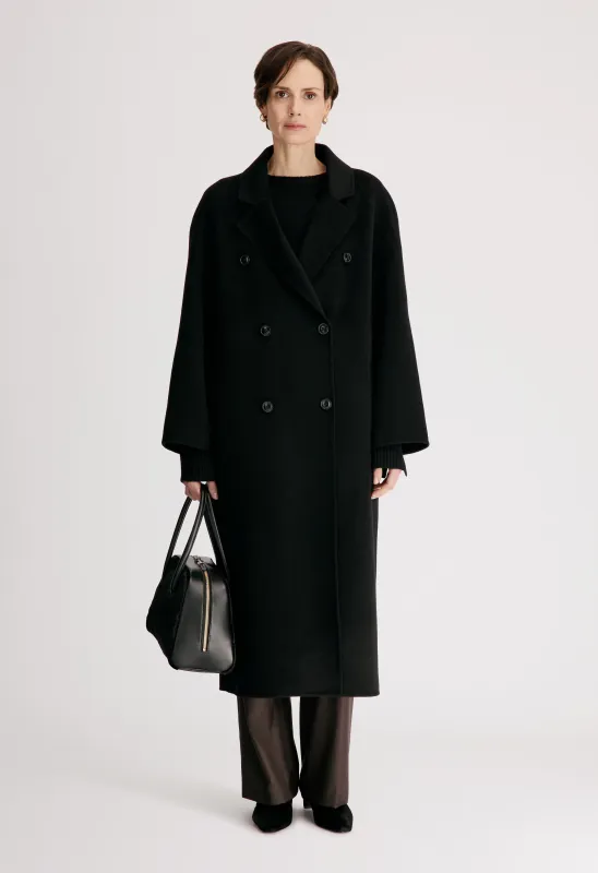 IRVIN Long wool cashmere drap coat made by Loulou De Saison