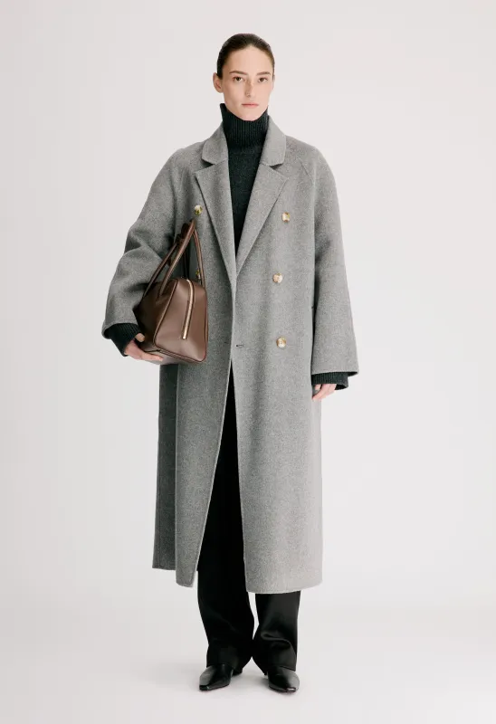 IRVIN Long wool cashmere drap coat made by Loulou De Saison