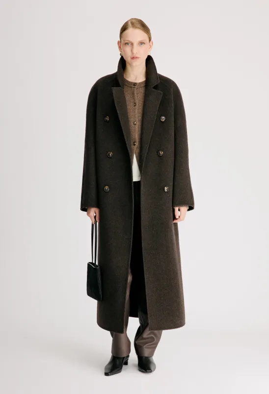 IRVIN Long wool cashmere drap coat made by Loulou De Saison