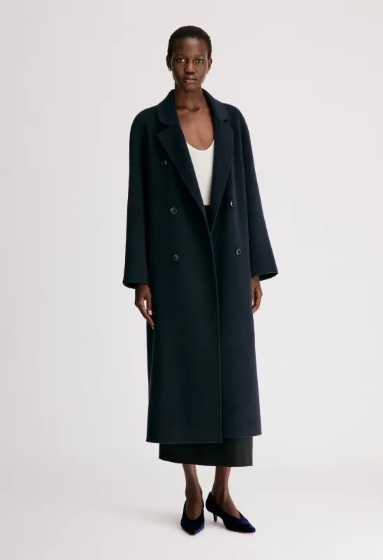 IRVIN Long wool cashmere drap coat made by Loulou De Saison