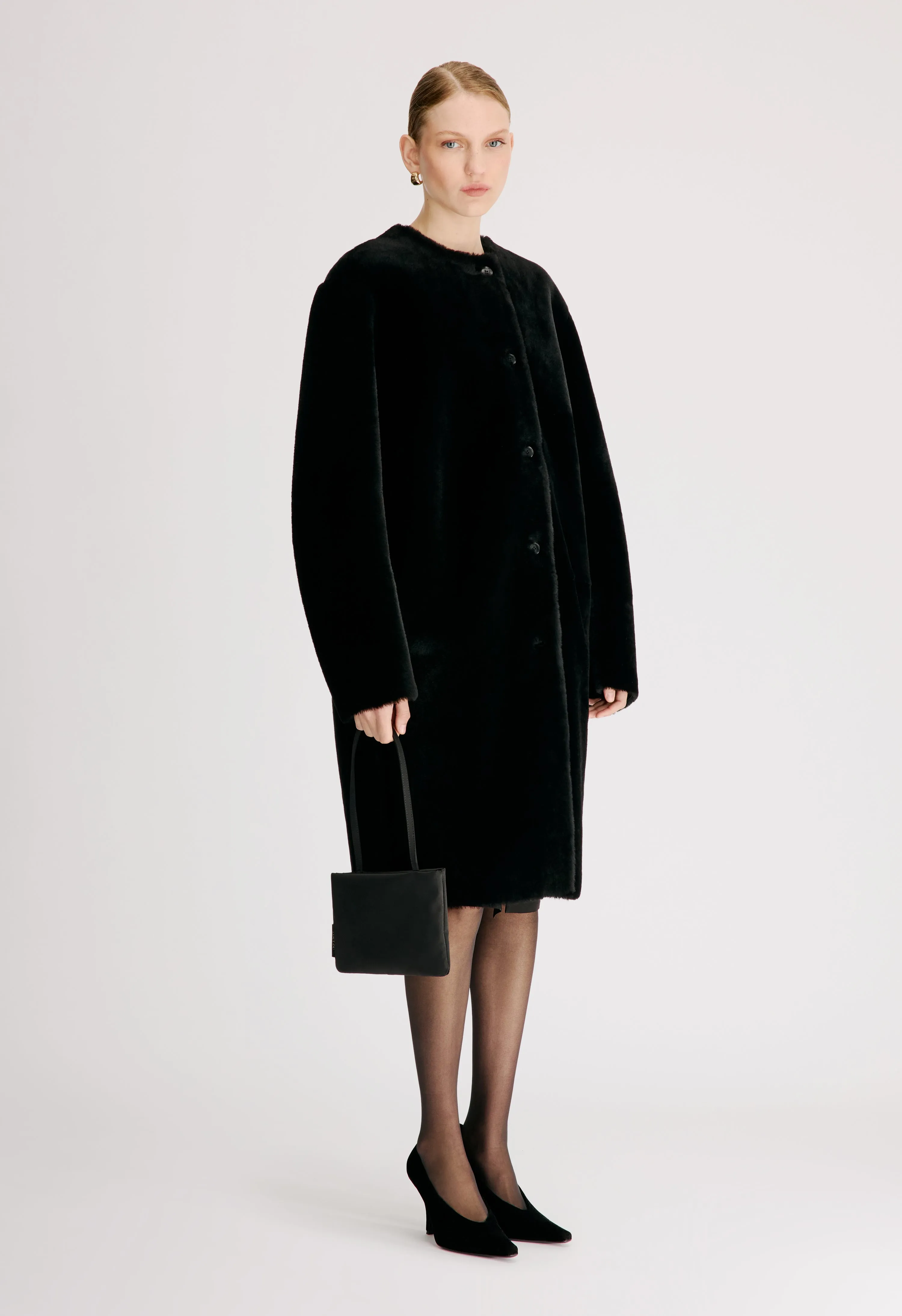ELBA Reversible merino shearling coat sold by Loulou De Saison product image thumbnail 3