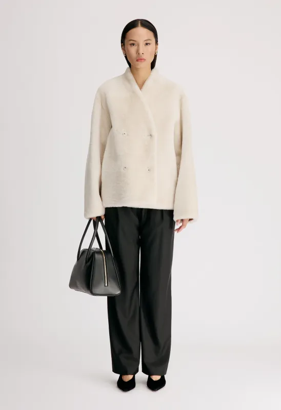 CATHERINE Reversible merino shearling jacket made by Loulou De Saison