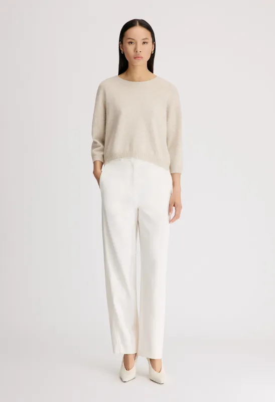AZALI 3/4 sleeves yak blend sweater made by Loulou De Saison