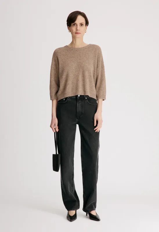 AZALI 3/4 sleeves yak blend sweater made by Loulou De Saison