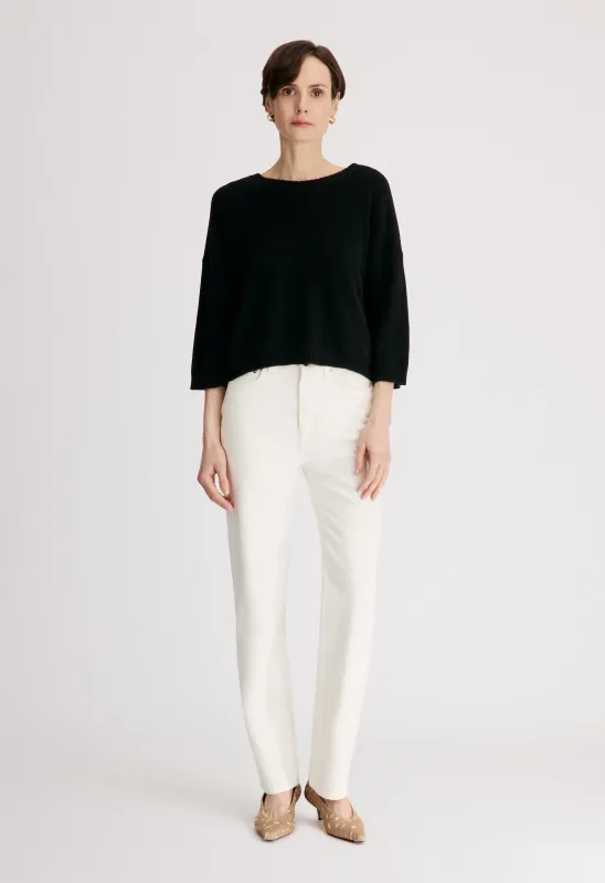 AZALI 3/4 sleeves yak blend sweater made by Loulou De Saison