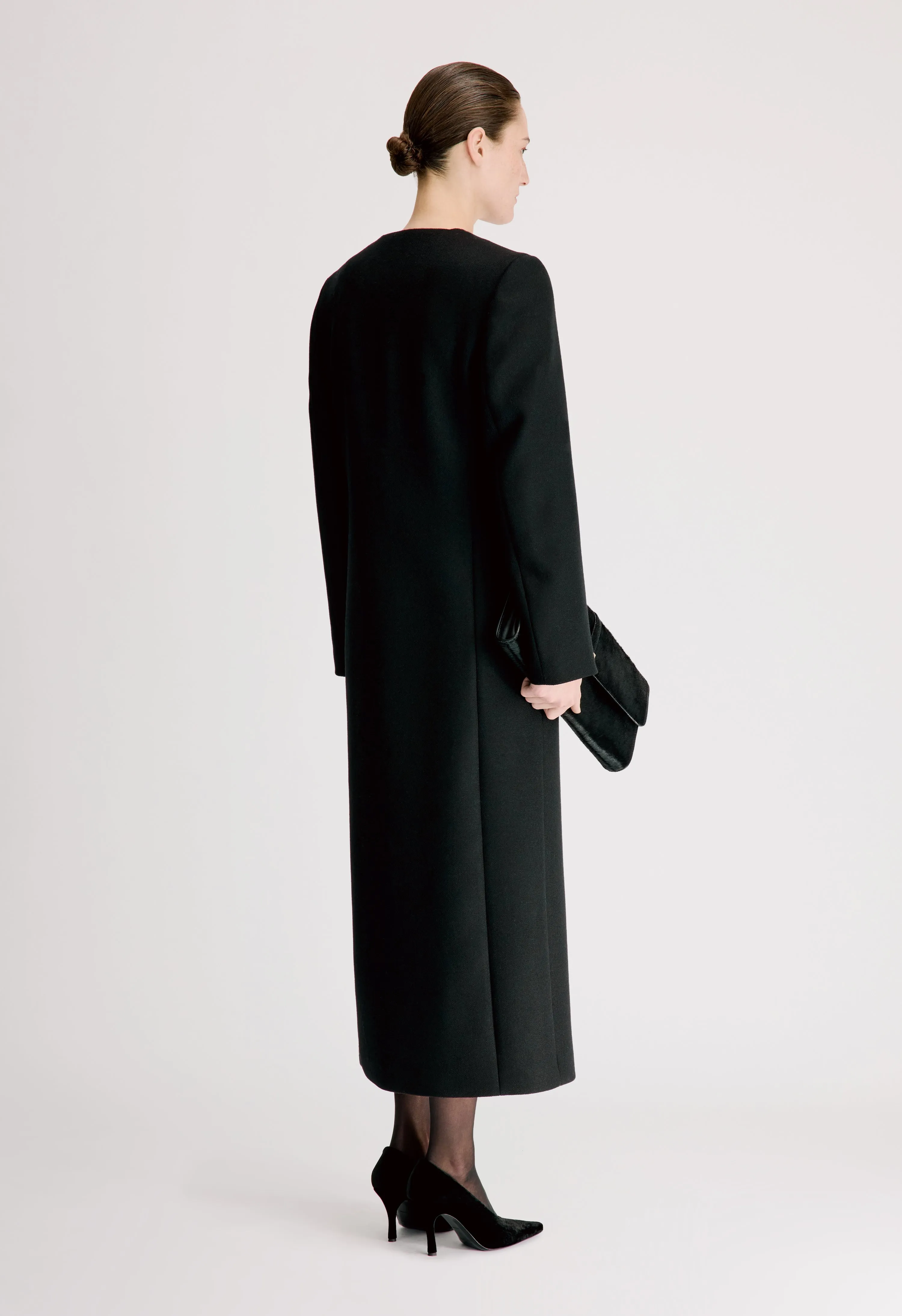 ARITA Long wool twill coat sold by Loulou De Saison product image thumbnail 5