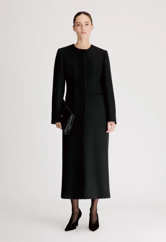 ARITA Long wool twill coat made by Loulou De Saison