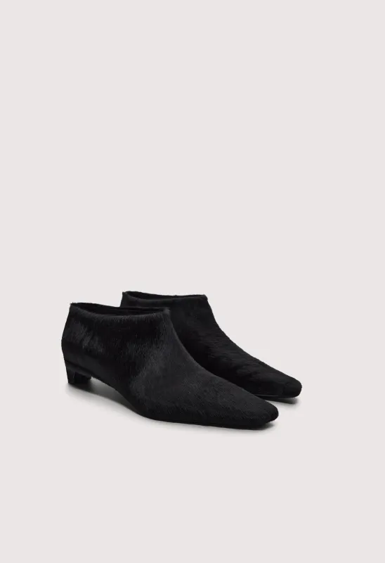 ANOK Kitten heel pony-effect ankle boots made by Loulou De Saison