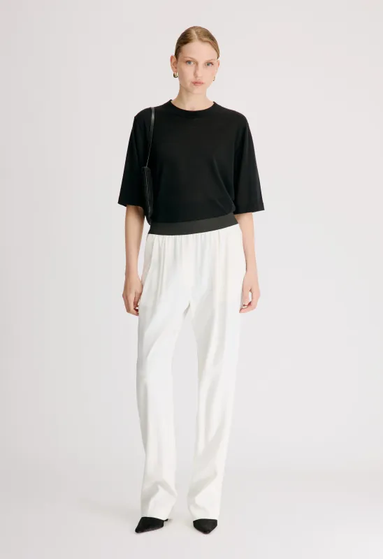 DAN Elastic waistband trousers made by Loulou De Saison