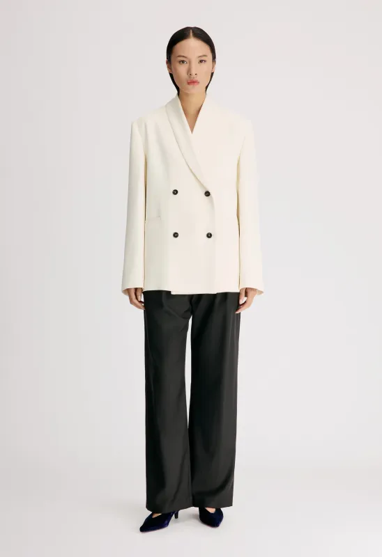 SIRA Double breasted shawl collar jacket made by Loulou De Saison